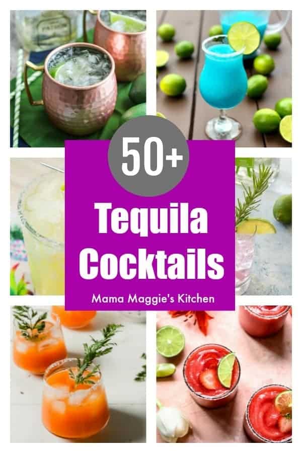 A collage of tequila cocktails
