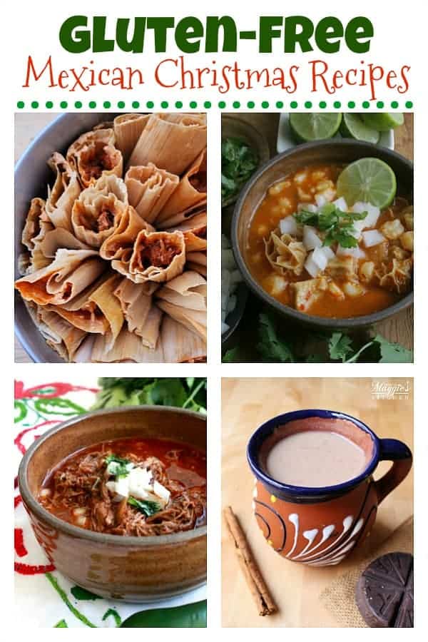 A collage of Gluten Free Mexican Christmas recipes. 