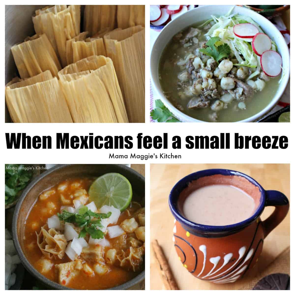 A collage of Mexican food dishes. 