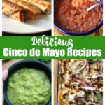 A picture of a collage of Mexican recipes.