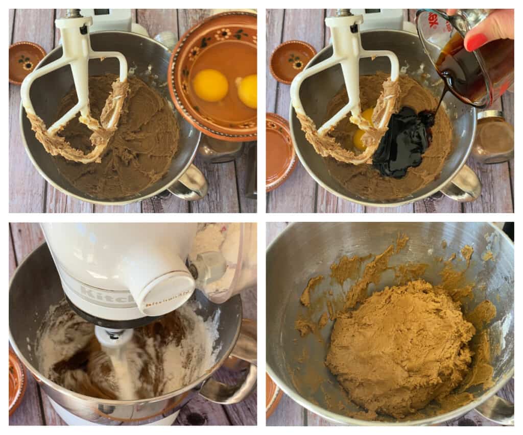 A collage showing how to make the puerquitos pan dulce, or Mexican sweet bread.