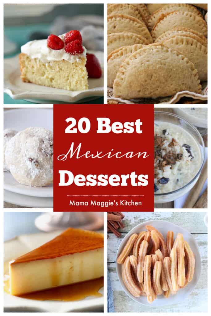 A collage showing some of the best Mexican desserts.