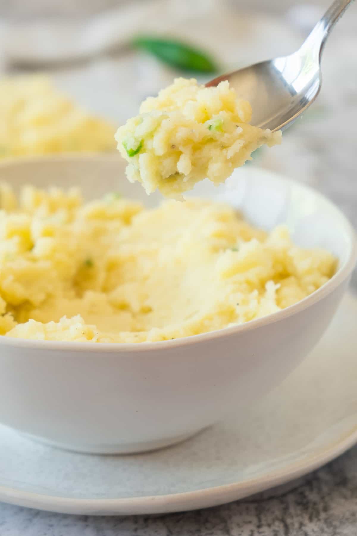 A spoonful of Mexican mashed potatoes.